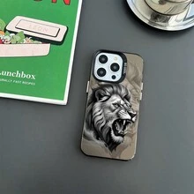 1 Miếng Thiết kế Hổ Mờ Chống trượt Chống giọt bắn Ốp lưng & bao da điện thoại Tương thích với iPhone - đen[0] - Xem 8