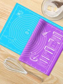 1pc Non-Slip Mixing Dough Mat, Anti-Stick Kitchen Flour Mat, Baking Pastry Mat, Rolling Pin Board, In Purple/Blue/Pink/White, Valentine's Day Party, Home Decor, Home Gifts - Purple - View 1