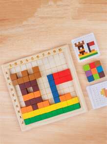 Montessori Counting Blocks (3-6 Years) - 100 Wooden Colorful Blocks For Enhancing Creativity, Color Recognition And Cognitive Skills - Multicolor - View 2
