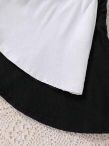 Falda en línea A de cintura alta suelta y vintage para verano, conjunto de 2 piezas para niña joven