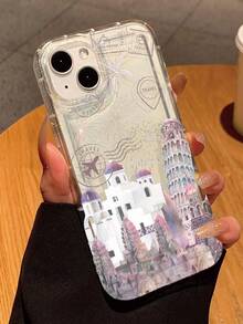 水彩地标和旅行贴纸及徽章套装印花透明外壳适用于 和 Galaxy - 無色 - 查看 3