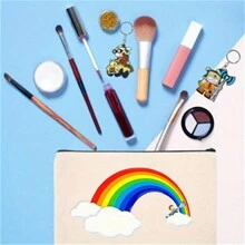 5/10/15/20/30/40/50入組自己的diy儲物袋,簡約大方,個性化伴娘婚禮禮物袋,化妝袋,簡單的旅行收納袋,純色化妝錢包,大容量旅行化妝袋：室外美容的完美匹配！適合婚禮,生日,海灘和假期,是家人和朋友的最佳禮物。這個大書包適合學生,返校和教師。它是一個具有新穎設計和大容量的便攜式休閒儲物手提袋。它是一個理想的購物袋。適用於男女,情侶,日常使用,約會,生日,節日,返校,夏季,假期,海灘,旅遊,通勤,商務,學生,野餐,露營,超市和日常收納。 - 米色 - 查看 2