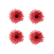 4入組人工紅菊花，花朵，用於婚禮和訂婚裝飾，室外庭院植物展示，婚禮新娘訂婚派對生日週年慶祝活動用品，室外花園庭院裝飾，聖派翠克和復活節裝飾，美容室裝飾，春季家居裝飾，人工菊花的家居裝飾，桌面中心點，婚禮派對裝飾花卉，美麗的房間裝飾，攝影道具。情人節、母親節、婦女節等DIY禮物 - 紅色 - 查看 4