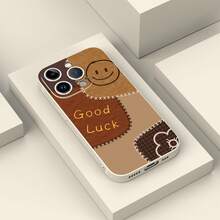 1 Miếng Dệt Chất vải & Da cừu TPU mềm Cao su Ốp lưng & bao da điện thoại Với Chúc may mắn Vui vẻ Mặt Creative In Thiết kế , Chống sốc , Tương thích với Apple Samsung Redmi Và Khác người mẫu - trắng - Xem 3