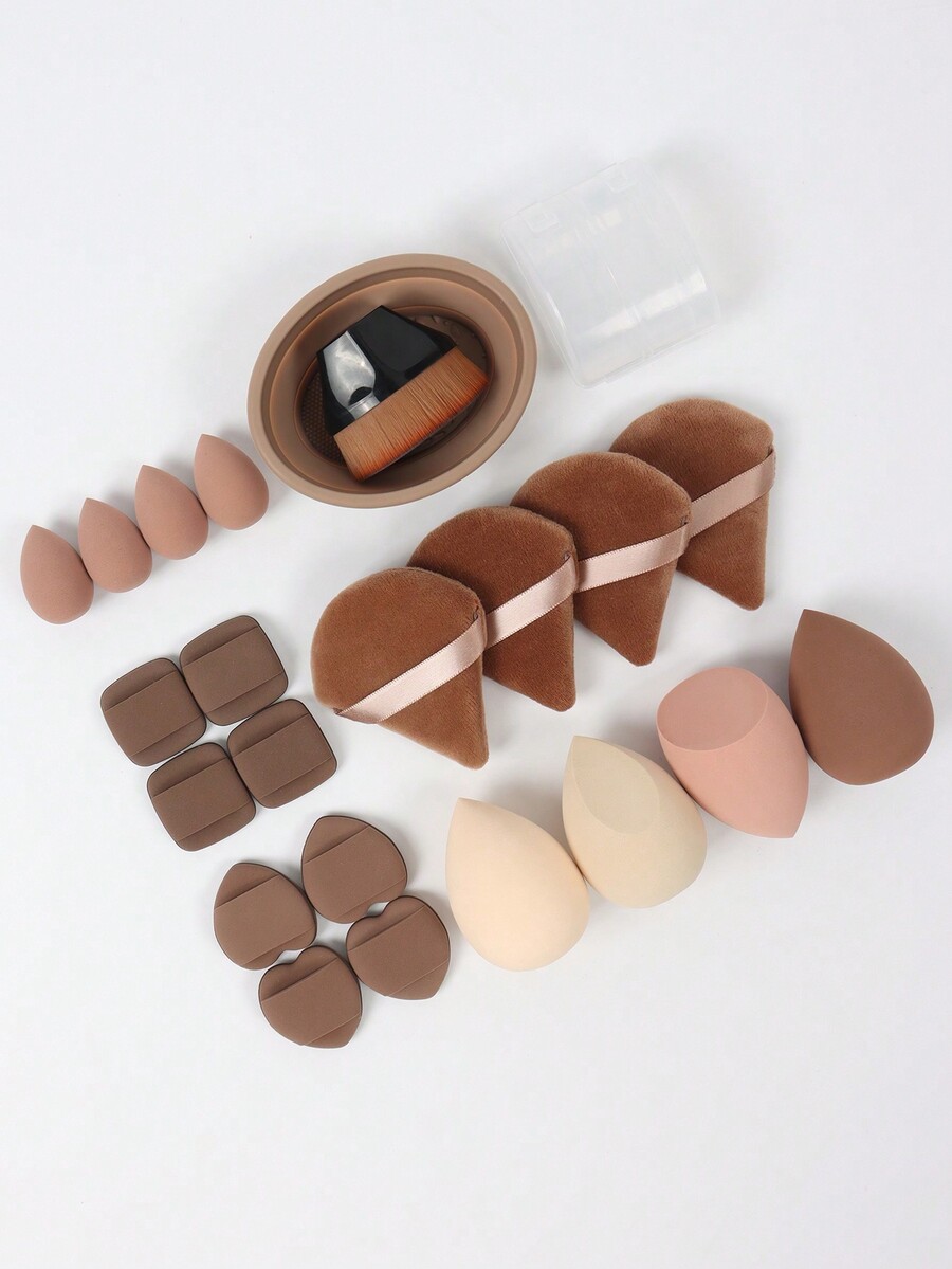 22pcs Makeup Tool Set Includes 4 Beauty Blenders, 4 Mini Beauty