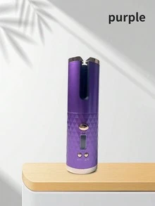 可充電無線自動捲髮器，快速加熱，並自動關機捲髮器捲髮棒護髮工具 - 彩色 - 查看 10