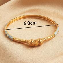 1 件情人节铜油滴式女士手链，优雅珠宝礼物适合日常佩戴