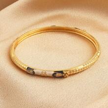 1 件情人节铜油滴式女士手链，优雅珠宝礼物适合日常佩戴