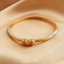 1 件情人节铜油滴式女士手链，优雅珠宝礼物适合日常佩戴