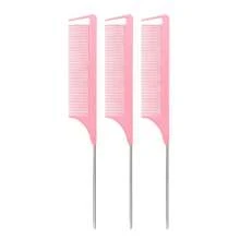 5支装防静电碳纤维钢针材质长细尾梳，带刻度，女孩礼物，黑色刻度尖尾梳套装，用于发型设计，带刻度尖尾梳，分缝梳，金属长钢针尖尾梳，专业美发造型梳，带刻度，返校季，旅行度假必备，女士美发配件，梳子，发刷，木梳，迷你发刷，解结梳，卷发梳，美发工具，旅行必备，发型，美发，发刷，背梳，造型梳，卷发梳，边缘梳，梳子，梳头，发刷套装，梳头，卷发梳，解结梳，女士发刷，头发，旅行，美发产品，美发工具，美发用品，理发师，理发师配件，理发店，美发设备 - 彩色 - 查看 7