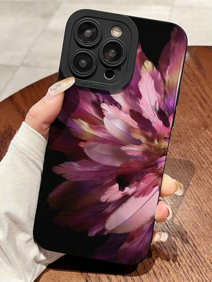 1 Miếng Sang trọng Lông vũ Ốp lưng & bao da điện thoại Tương thích với iPhone 11 12 13 14 15 - Đen Mắt - Nhiều màu - Xem 1
