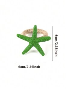4pcs Tự nhiên Sao biển Khăn ăn Nhẫn , Thích hợp Đối với Nhà  Phòng bếp Nhà hàng Hội nghị Hoạt động Yến tiệc Khách sạn Nhà nông Gia đình Lễ hội Lễ ăn mừng Lễ cưới Buổi tiệc Bàn Đồ trang trí - Nhiều màu - Xem 7