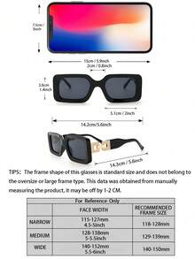 2pcs Men Square Plastic Frame Fashion Hollow Out Black Grey Fashion Glasses For Outdoor Daily Life Fishing Vacation Protection Accessories - Black - View 5