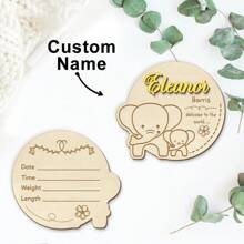 1 Tấm bảng tên tùy chỉnh, Bảng thông báo sinh nhật cá nhân hóa, Bảng tên trẻ sơ sinh tùy chỉnh, Quà tặng cá nhân hóa, Chủ đề động vật, Bao gồm tên, ngày sinh, cân nặng và chiều dài, Tấm gỗ, Thẻ cột mốc, Phụ kiện chụp ảnh bệnh viện, Dấu mốc hàng tháng, Trang trí phòng trẻ đáng yêu, Lý tưởng cho sinh nhật, kỷ niệm, Ngày Valentine, Ngày của Mẹ, Ngày của Cha, Quà tặng cặp đôi, Quà tặng cho cô ấy, Quà tặng cho anh ấy, Quà tốt nghiệp - Kiểu 1 - Xem 1