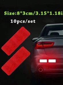 Pegatina Reflectante Para Coche, Cinta Reflectante Para Prevención De Colisiones, Pegatina Para Camiones, Pegatina De Señal De Advertencia, Tira Reflectante Que Brilla De Noche Para Vehículos - Multicolor - Ver 10