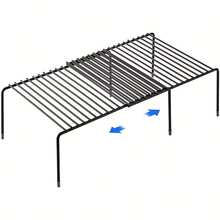 1set Expandable Kitchen Countertop Shelf Organizer, Metal Cabinet Organizer, Food Storage Rack, Spice Rack, Space Saving Anti-Slip Anti-Rust - 1set - View 5