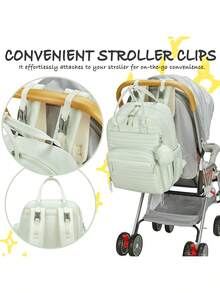 Sea Choice Baby Changing Bags Nappy Backpack Stylish Travel Backpack For Baby Care With Insulated Pockets Diaper Rucksack Changing Mat For Moms Dadslarge Capacity, Weekender Bag, Weekend Overnight Bag - Mint Green - View 4