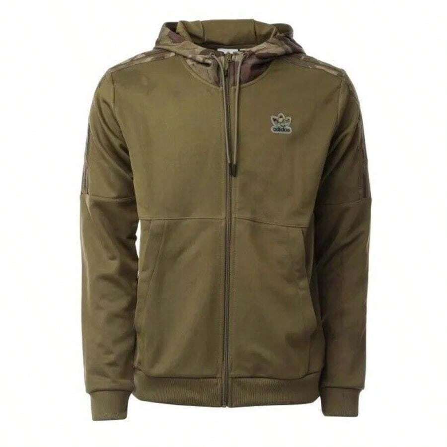 Men's Adidas Camo Hoodie FURTHER REDUCED PRICE FROM £39.95 NOW ONLY £34.95 Olive Full Zip FREE UK DELIVERY Adidas Originals Camo Hoodie Full Zip Cotton/Polyester Machine Washable