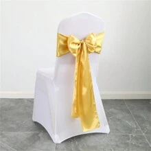 1pc Christmas/Wedding/Party Decorative Bowknot Chair Back Ribbon Sash
