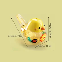 1pc Children's Toy Bird Shaped Whistle With Water Sound Effect And Painted Design