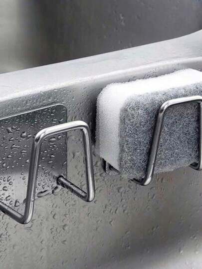 Suporte de Metal Gancho Adesivo Para Esponja Multiuso 1 PEÇA EM3720