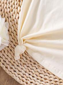 少女處女瑪利亞和花卉印花短袖T恤 - 杏色 - 查看 5