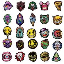 50Pcs Ghost Face Skull Stickers Waterproof PVC Cartoon Decorative Luggage Skateboard Insulation Cup Phone Tablet Gift Sticker Back To School - Multicolor - View 4