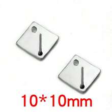 10 pièces Supports d'oreille en acier inoxydable géométriques polygonaux pour la fabrication de bijoux de boucles d'oreille DIY