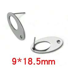 10 pièces Supports d'oreille en acier inoxydable géométriques polygonaux pour la fabrication de bijoux de boucles d'oreille DIY