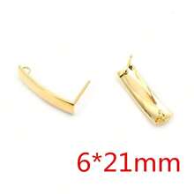 10 pièces Supports d'oreille en acier inoxydable géométriques polygonaux pour la fabrication de bijoux de boucles d'oreille DIY