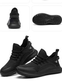 Summer Breathable Men Shoes, Anti-Smashing, Anti-Piercing, Soft Bottom, Anti-Slip Work Shoes, Construction Protective Shoes - Black - View 4