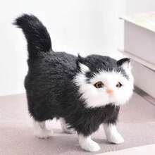 Lindo Peluche De Animales Con Forma De Gato Parado - Negro - Ver 3