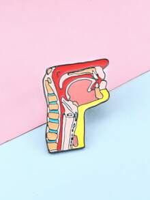 1入解剖學耳鼻喉科搪瓷胸針醫用ent掛繩胸針背包徽章珠寶禮物,獻給醫生、護士和畢業生 - A3-P397 - 查看 1