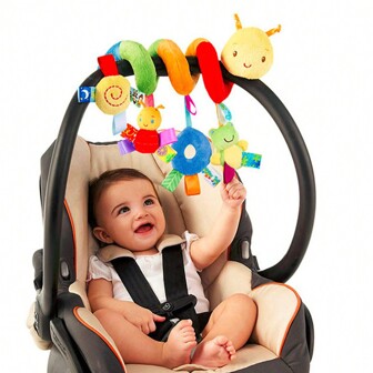 1pc Baby Colored Doll Bed Wrapped Around The Bed Hanging Baby Comfort Toys Safety Seat Comfort Toys Baby Stroller Comfort Doll