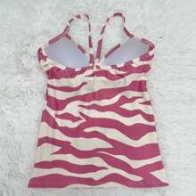 Women Tank Tops & Camis - Red and White - View 3