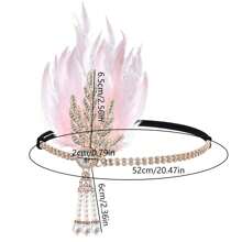 D EXCEED 1/3PCS音乐节女装1920年代下午茶派对舞会情人节母亲节新娘合金人造羽毛发夹头饰 - 多色 - 查看 4