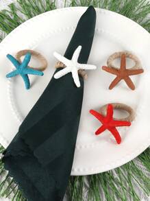 4pcs Tự nhiên Sao biển Khăn ăn Nhẫn , Thích hợp Đối với Nhà  Phòng bếp Nhà hàng Hội nghị Hoạt động Yến tiệc Khách sạn Nhà nông Gia đình Lễ hội Lễ ăn mừng Lễ cưới Buổi tiệc Bàn Đồ trang trí - Nhiều màu - Xem 11