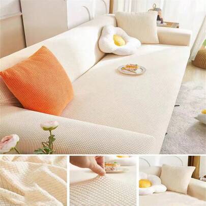 1pc Full Cover Corn Velvet Sofa Slipcover