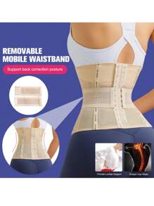 1pc Summer Waist Trainer For Women Short Torso Body Shaper Tummy Control Waist Belt Postpartum Breathable Shapewear, Sports