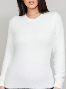 Women Sweaters - 白色 - 查看 2