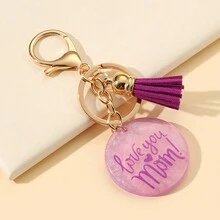 1 PC Mother's Day Gift, Keyring, Caring MAMA, German, Resin Tassels, Keychain, Bag Pendant For Mama, Girls, Phone Pendant - Multicolor - View 10