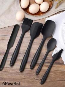 6pcs/12pcs Baking Silicone Scraper, Spatula, Brush Set, Baking Tool