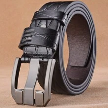 A Vintage Belt With Men's Needle Buckle, Leather, Casual Business Belt, Youth Vintage And Minimalist Belt, Korean Version Work Summer, School Casual, Business, Boyfriend Husband Father Dad Men Gift, Daily Wear, Fashion, Teen, Outdoor, Vacation, Athletic, Travel, Street, Boho, Vintage Fall, Autumn, Halloween Autumn-Winter Accessories,Suitable For Teens, Youth,Men,Casual, Outdoor, Athletic, Vacation, Graduation Gifts, Birthday, Daily Wear - A - View 6
