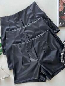 Women Shorts - 黑色 - 查看 4