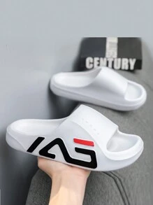 Men Summer Indoor Slippers Non-Slip Bathroom Shower Sandals Thickened Bottom Height Increasing Slippers Casual Fashionable Style For Outdoor Use