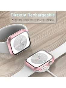 3pcs PC+Tempered Glass Integrated Watch Case, Anti-Drop Stylish Casual Protective Cover, Compatible With Apple Watch Band 38/40/41/42/44/45/46/49mm, Compatible With Apple Watch Series Ultra/SE/11/10/9/8/7/6/5/4/3/2/1, Smartwatch Accessories
