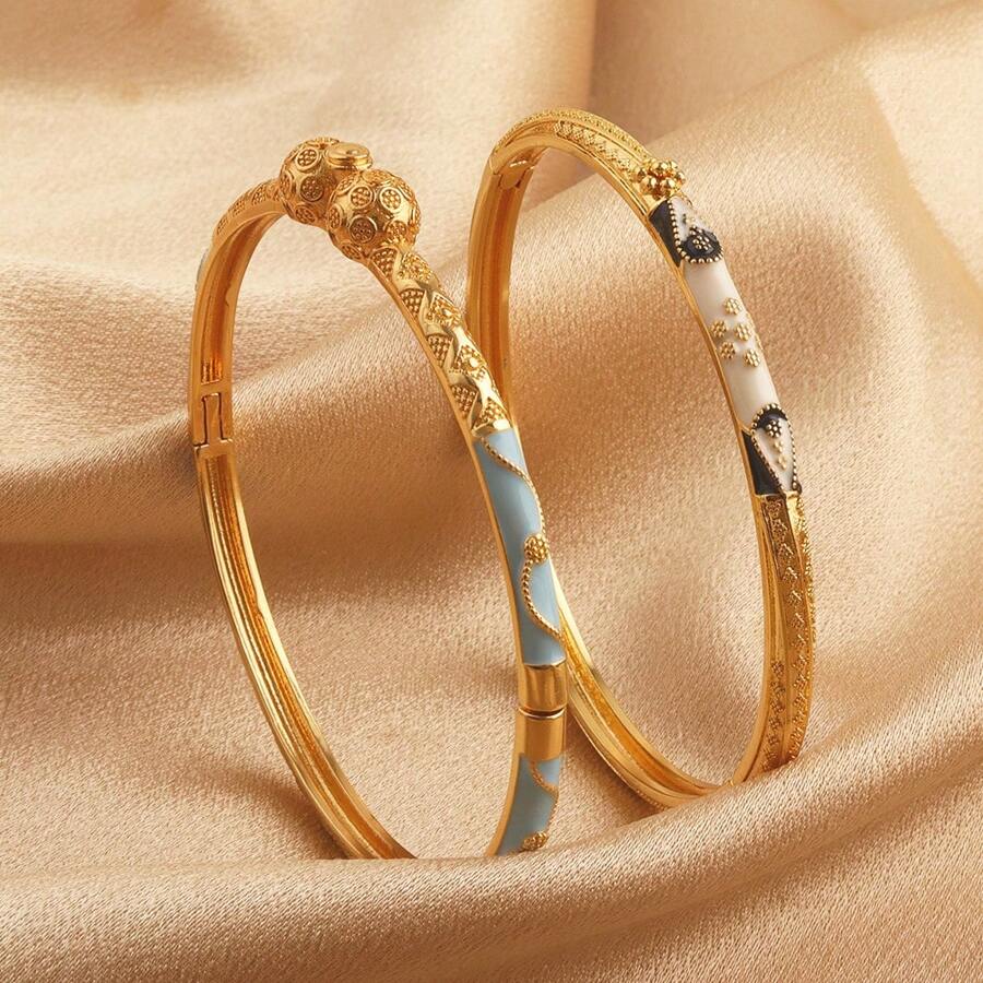 1 件情人节铜油滴式女士手链，优雅珠宝礼物适合日常佩戴