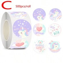 500 cái/cuộn Trường học Nhãn dán phần thưởng Đối với Qủa tặng Đóng gói , Đồ trang trí , Nhãn , Đạn Viết nhật ký , Làm sổ lưu niệm - Nhiều màu - Xem 5