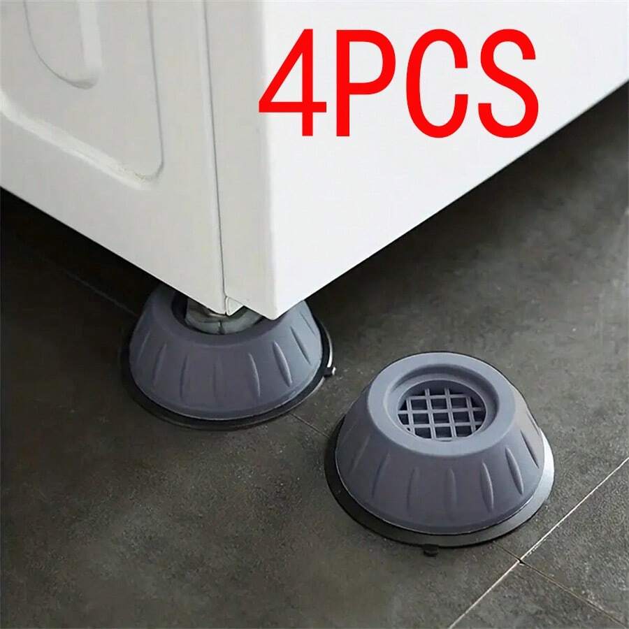 4入組可調節抗潮抗滑墊,適用於桌子、沙發、冰箱、洗衣機 - 灰黑色 - 查看 1