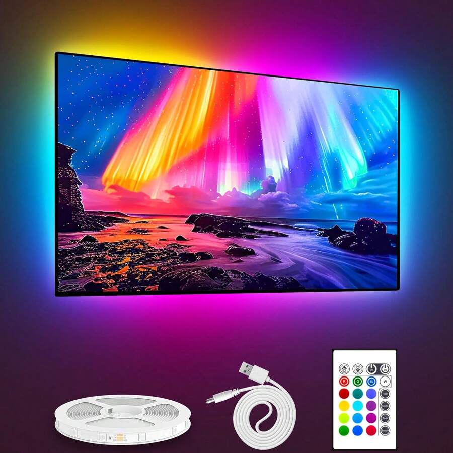 Tv Led Backlight, 400cm/13 Ft Led Strip Lights, USB Powered Tv Lights Kit With Remote, RGB Bias Lighting For Room Decor - Multicolor - View 1